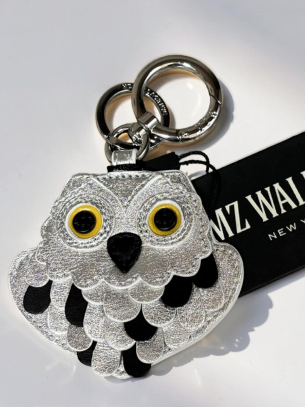 MZ Wallace Snowy Owl Key Charm NWT